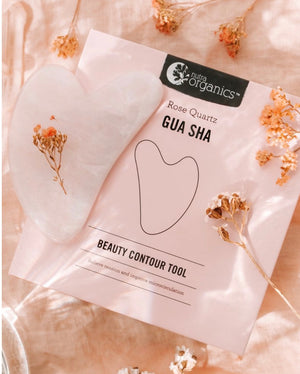 Nutra Organics  |  Rose Quartz Gua Sha Beauty Contour Tool