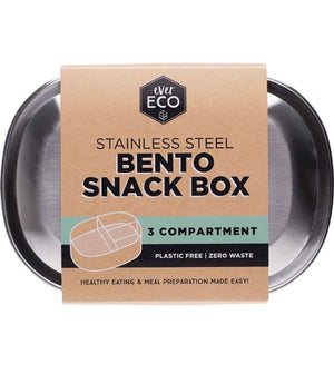 Ever Eco  |  Stainless Steel Bento Snack Box 3 Compartment