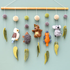 Nursery Cot Mobile Hanging - Australian Animals