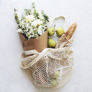 Ever Eco  |  Long Handle Cotton Net Tote Bag
