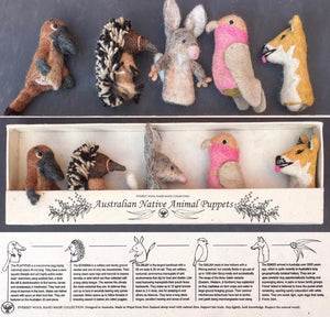 Australian Native Finger Puppet Set. Platypus Gang