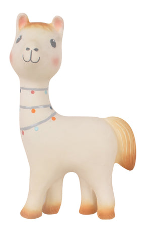 Lilith the Llama - Natural Rubber Rattle Toy