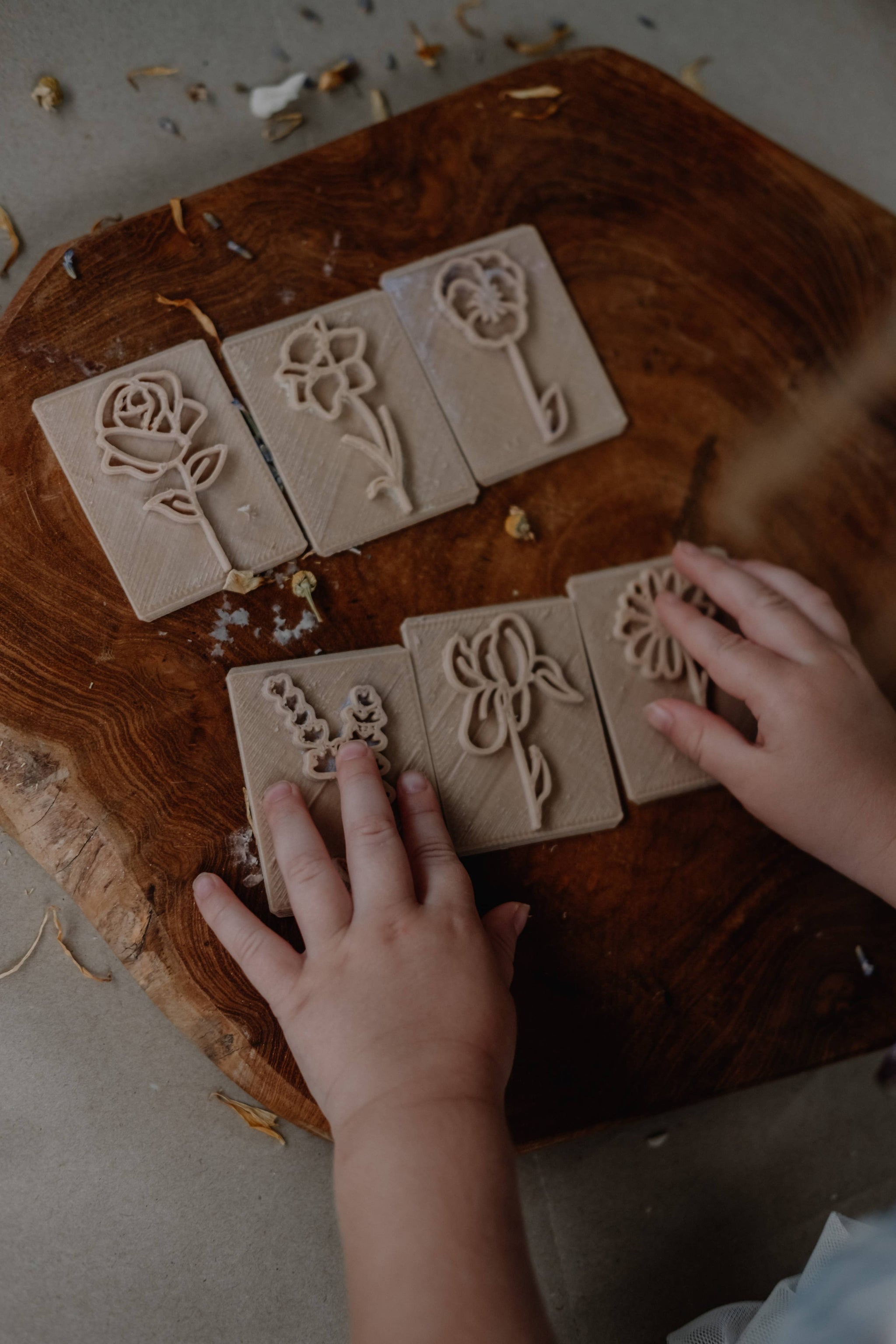 Flower Stamp Set - Eco Playdough Tool