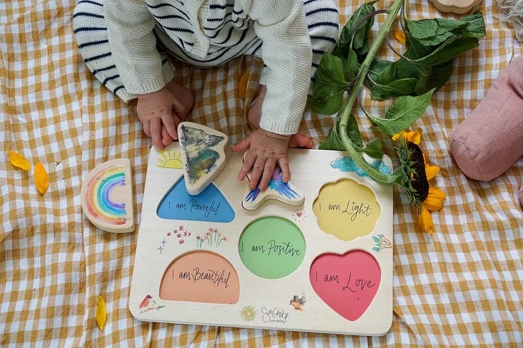 Sunchild's Wooden Affirmation Puzzle