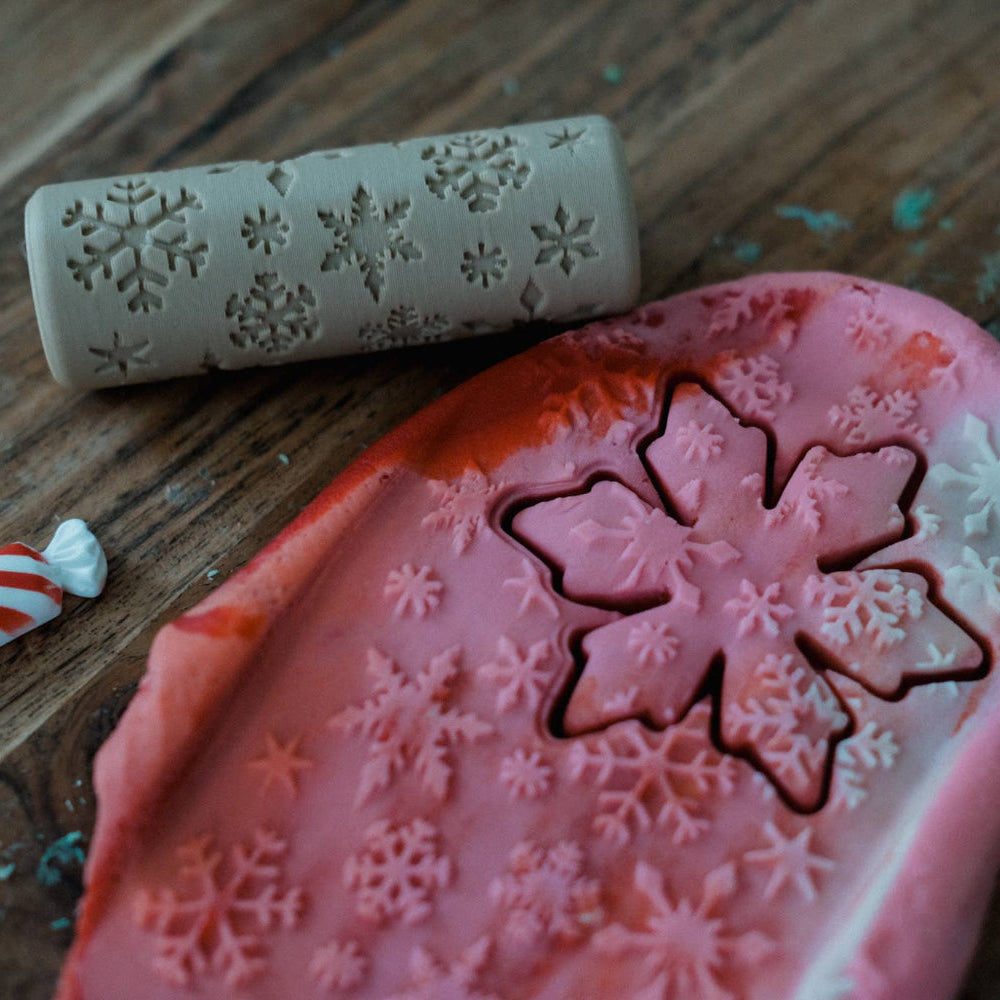 Snowflake Roller - Eco Pattern Playdough Roller
