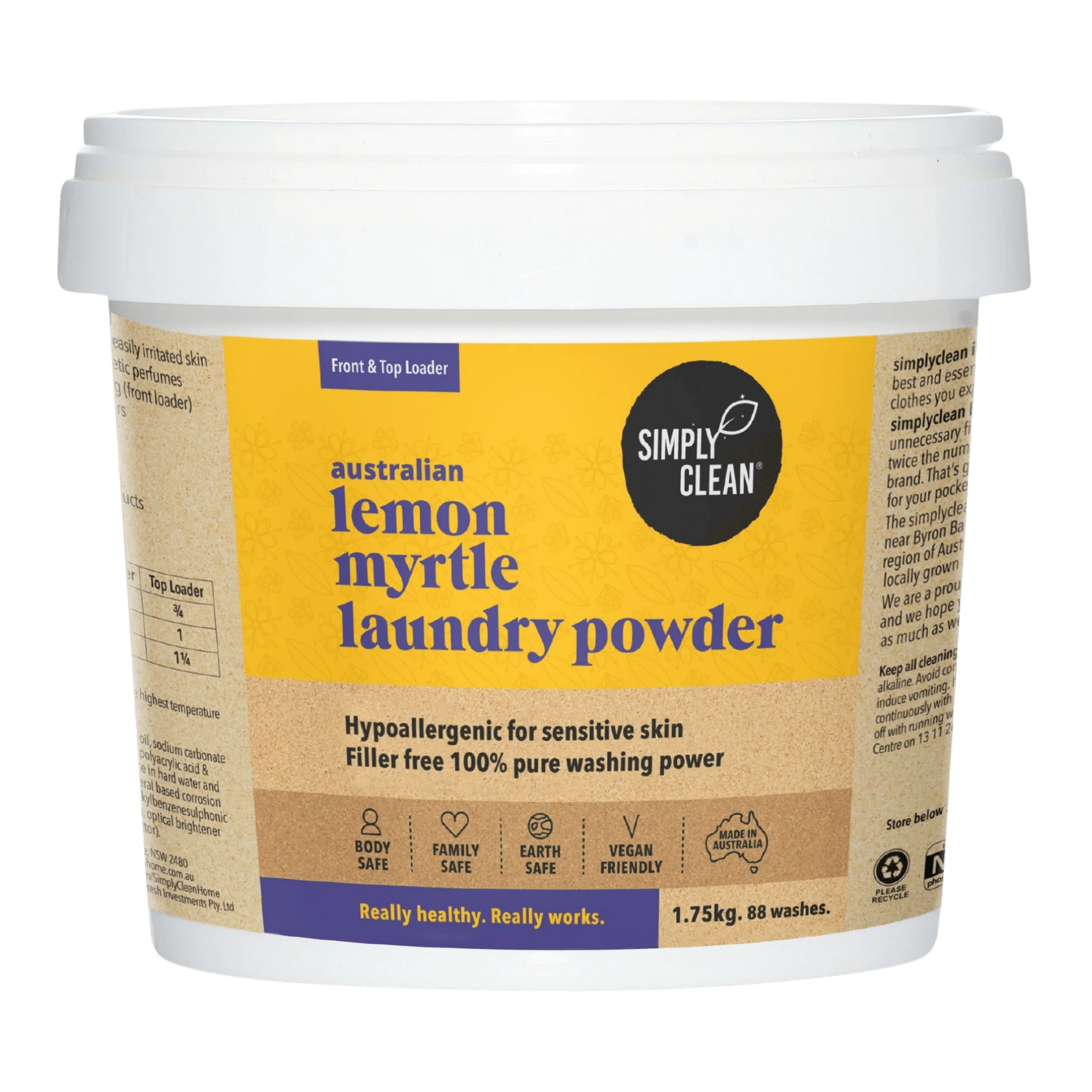 Simply Clean | Lemon Myrtle Laundry Powder 1.75kg