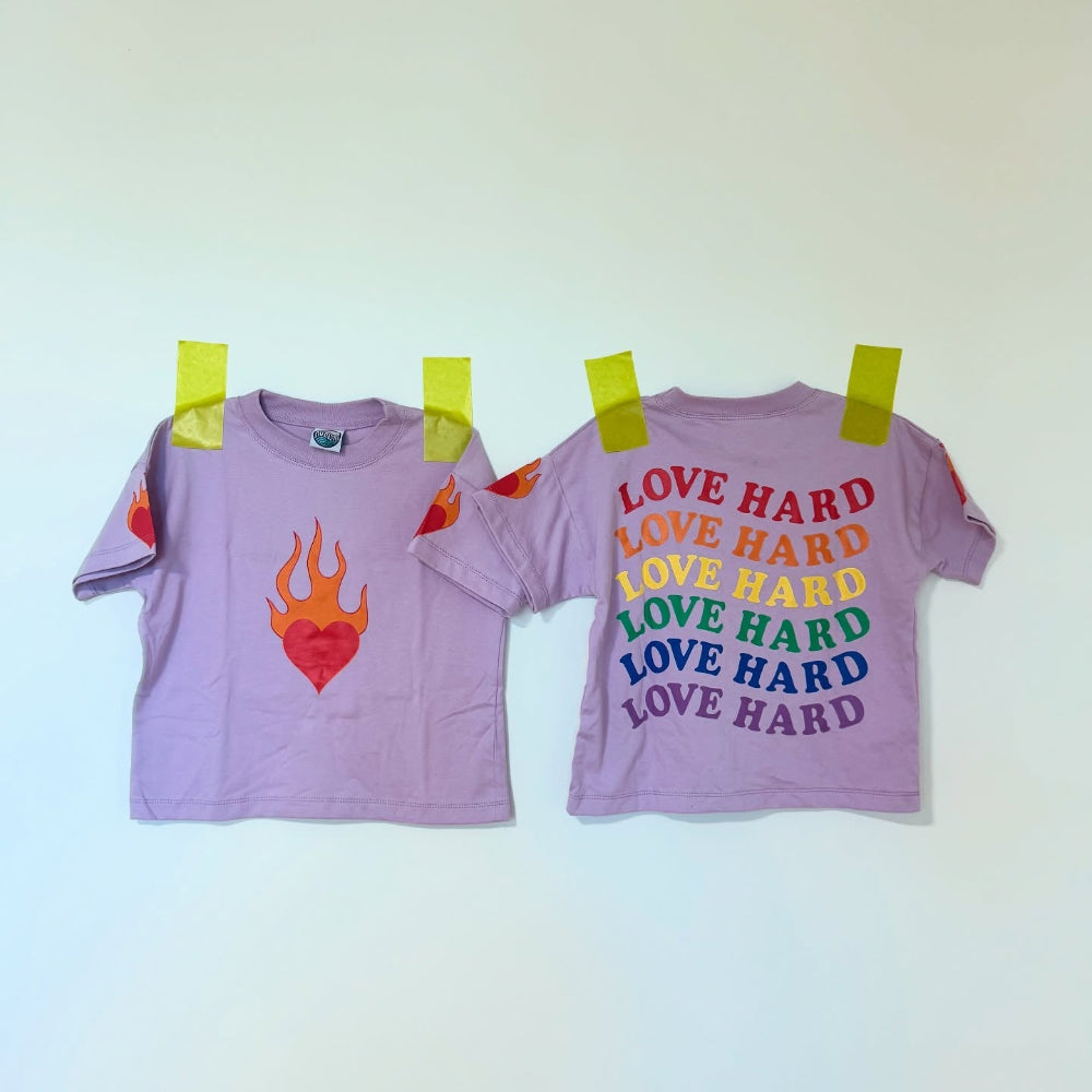 Nu Natives LOVE HARD Tee - Purple
