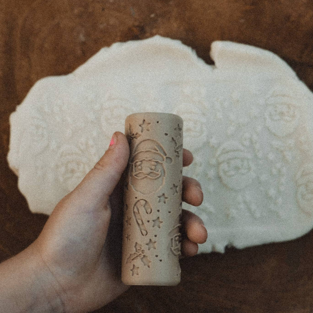 Santa Christmas Roller - Pattern Playdough Roller