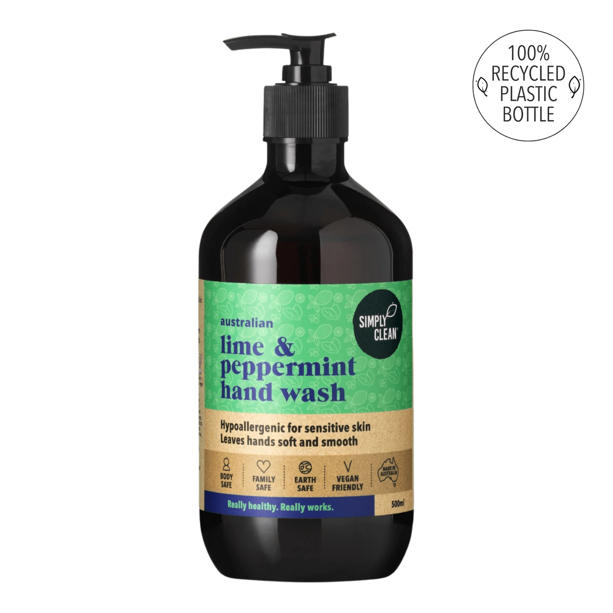 Simply Clean | Lime + Peppermint Hand Wash 500L