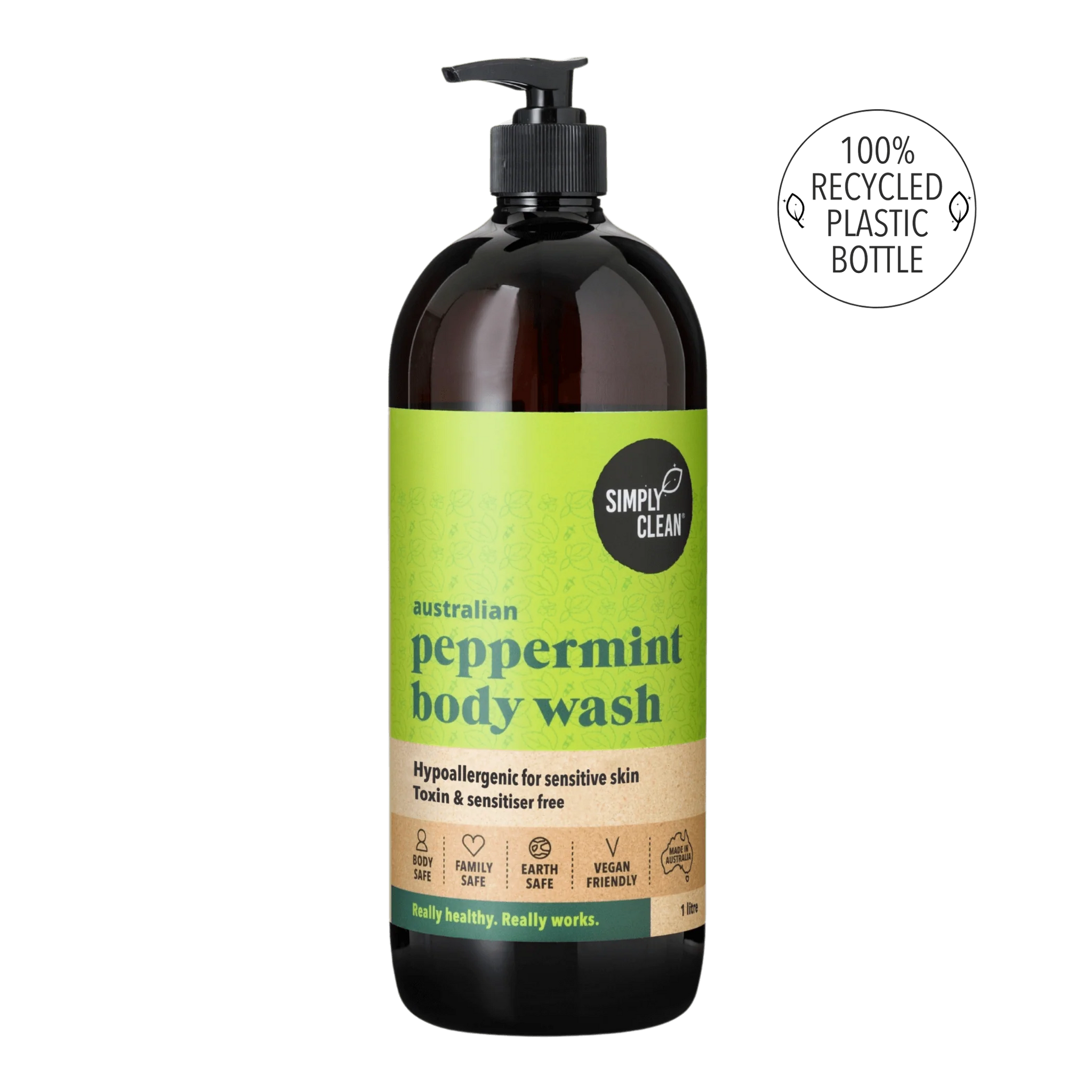Simply Clean | Peppermint Body Wash 1L