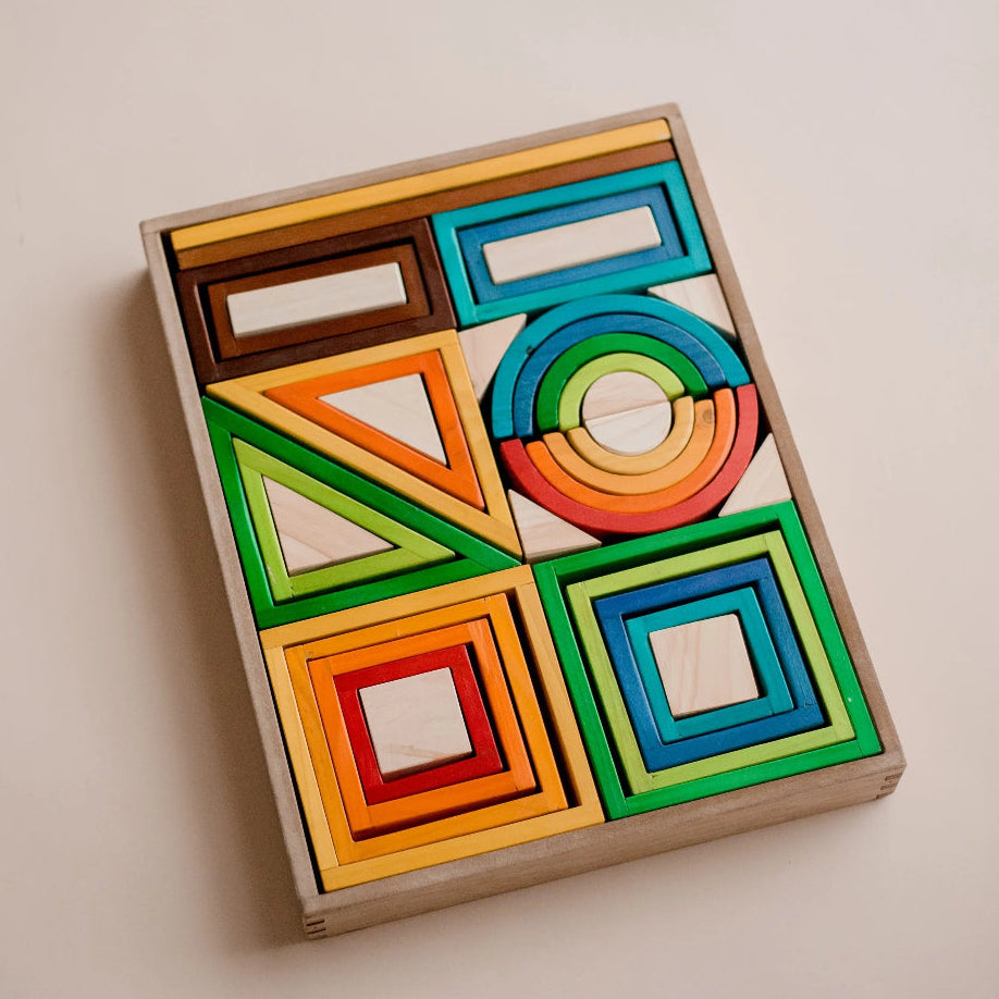Rainbow Nesting Blocks.