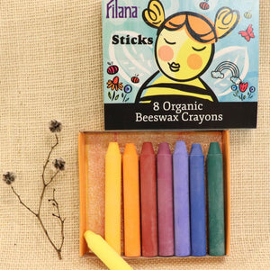 Filana Beeswax Crayons, Rainbow Sticks 8