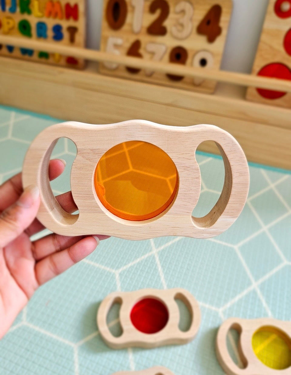 See Through Color Blocks Wooden see-through colour blocks with handles - My Hardie