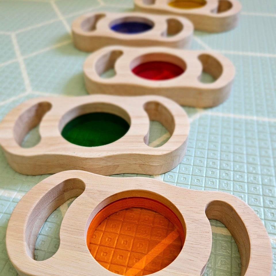 See Through Color Blocks Wooden see-through colour blocks with handles - My Hardie