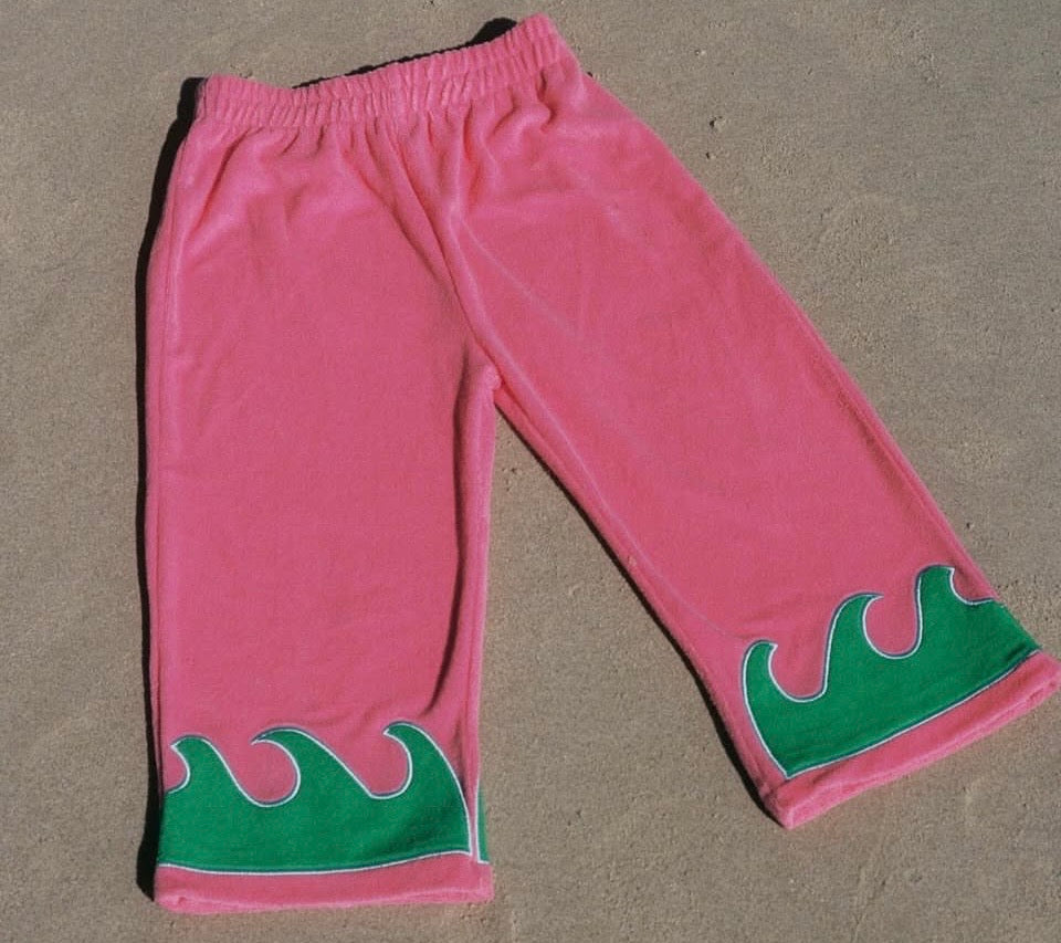 Pre Order - Spicy Dugong Wave Pants - Pink & Green Wave