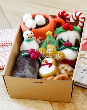 CHRISTMAS FELT PLAY FOOD GRAZING BOX (SET B)