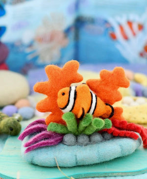 FELT CORAL REEF WITH CLOWNFISH SET