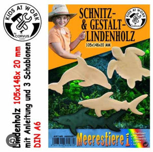 Wood Carving Set - Sea Animals