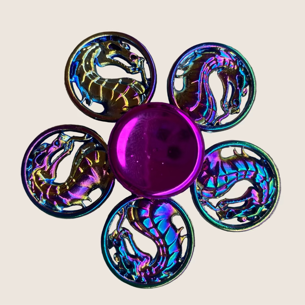 Metal Fidget Spinners - Iridescent Rainbow (assorted)