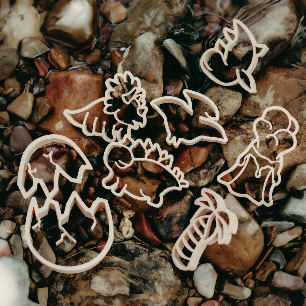 Baby Dino Cutter Set – Australian Animal Playdough Cutter Set – Eco Playdough Tools