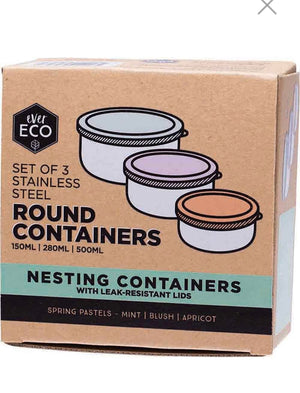 Ever Eco  |  Stainless Steel Nesting Containers 3pk