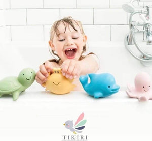 Tikiri Dolphin - Natural Rubber Baby Rattle & Bath Toy