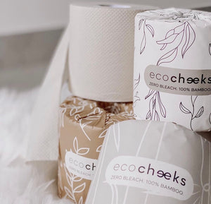 Eco Cheeks 36 WRAPPED Unbleached Bamboo Toilet Paper Rolls
