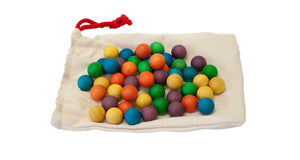 Coloured Wooden Balls Set of 50
