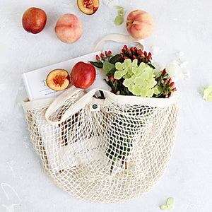 Ever Eco  |  Short Handle Organic Cotton Net Tote Bag