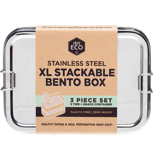 Ever Eco  |  XL Stainless Steel Stackable Bento Box