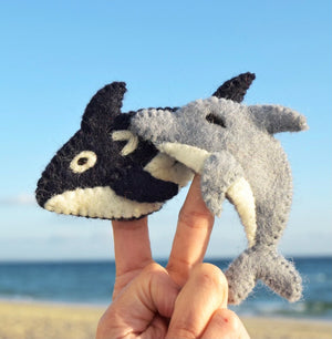 Ocean and Sea Creatures B, Finger Puppet Set