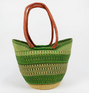 Woodland tones long handle shopping basket