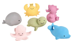 Whale - Natural Rubber Baby Rattle & Bath Toy