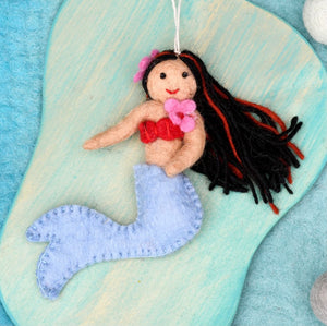 Felt Little Mermaid Hanging - Lavender Tail