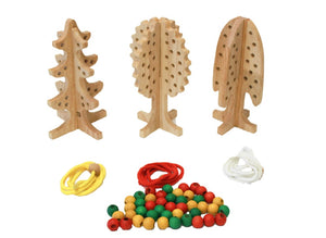 Solid Lacing Trees set of 3