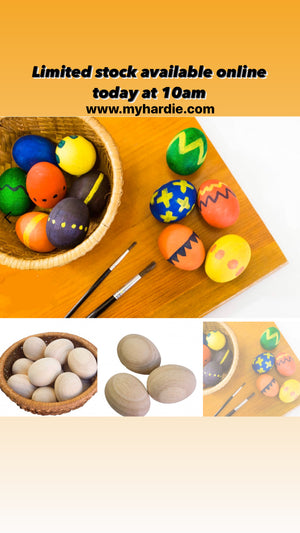 DIY wooden eggs